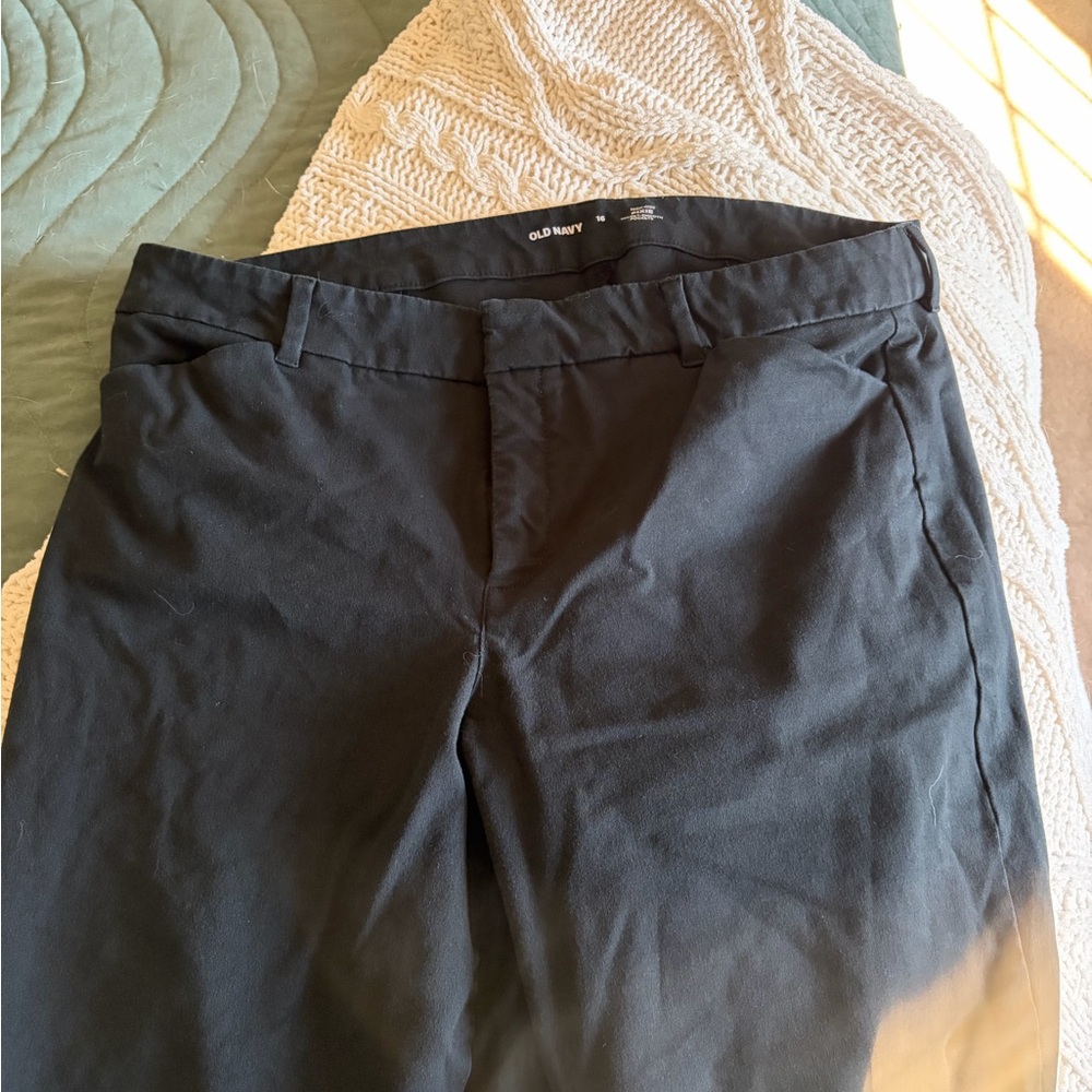 Old Navy Charcoal High-Rise Pixie Trousers